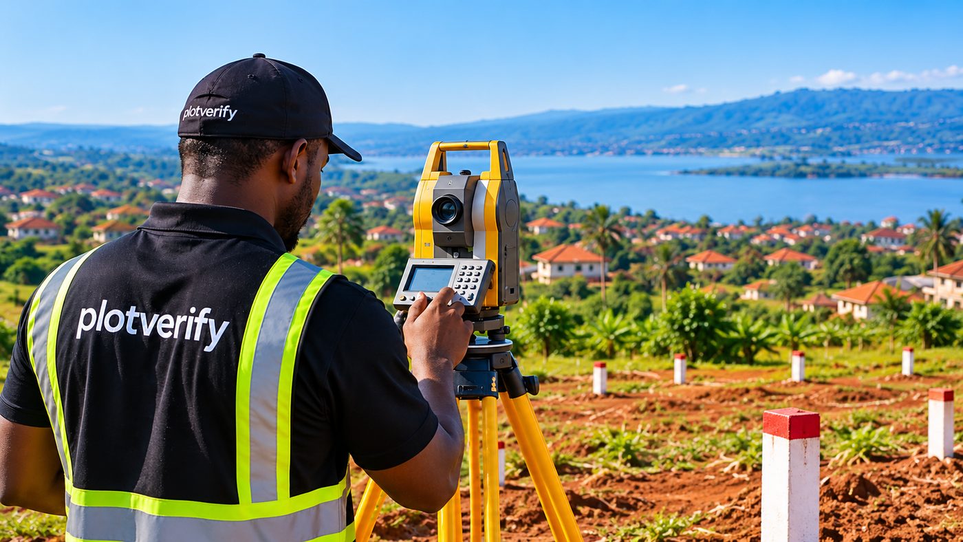 Boundary survey on site